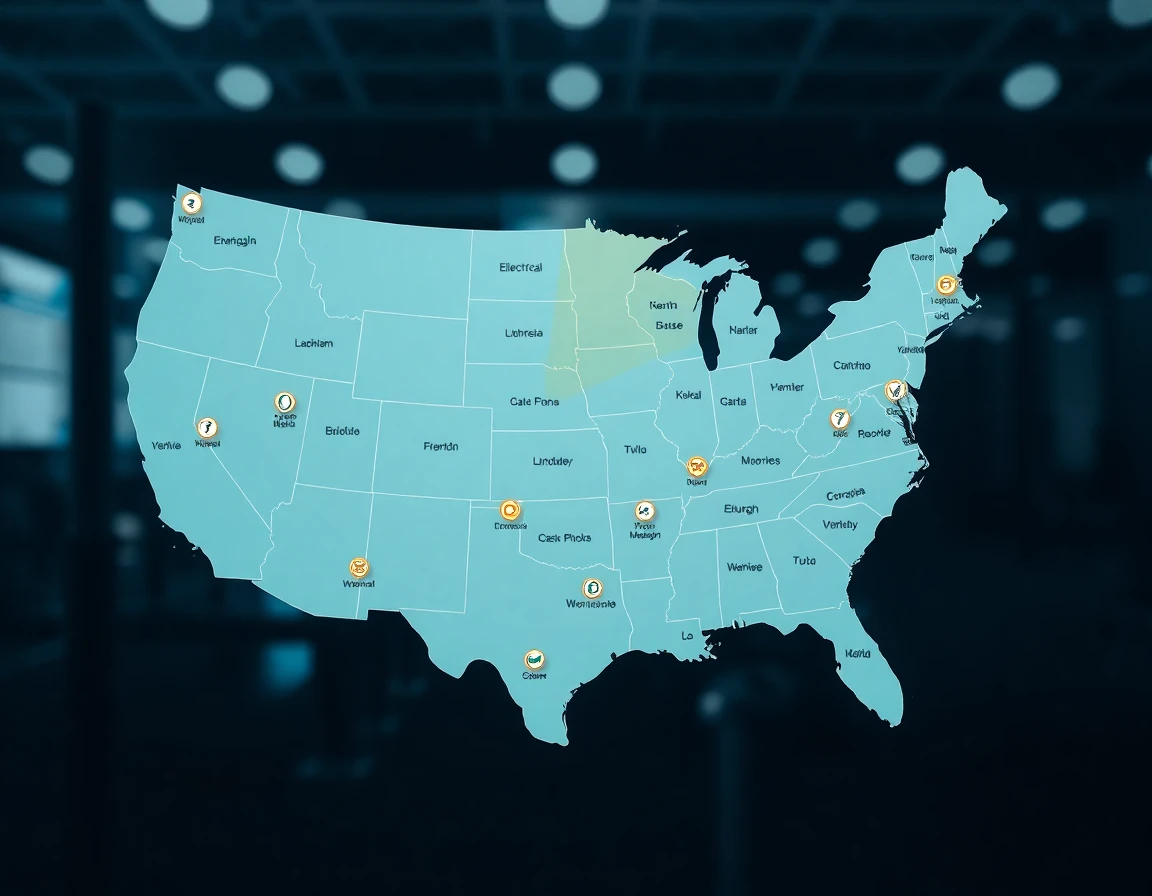 Electrical Service Areas Map